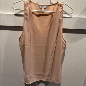 Nine West Women's V-Neck Blush Tank Top Blouse